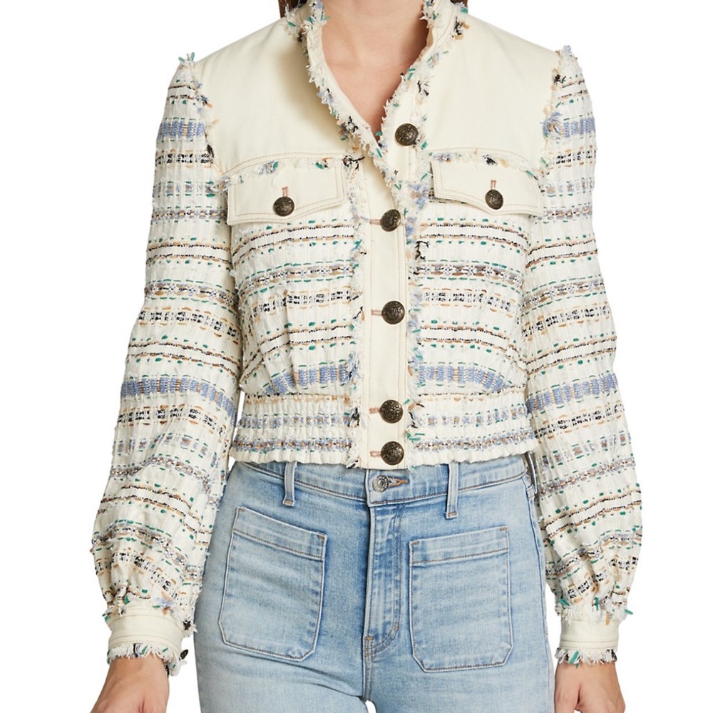 Veronica Beard Darren Ivory Tweed Jacket NWT - Picture 2 of 12